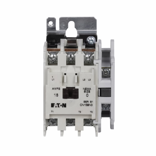 EATON CONTACTOR NEMA OPEN, 3P, SIZE 0, 120V COIL 18A